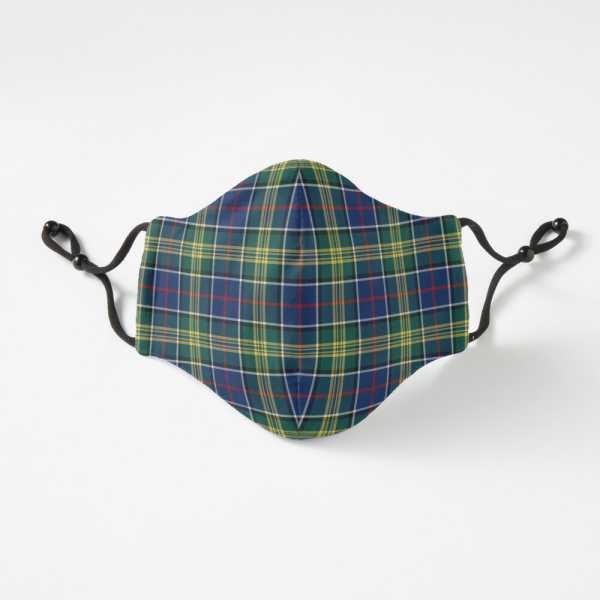 Greene tartan fitted face mask