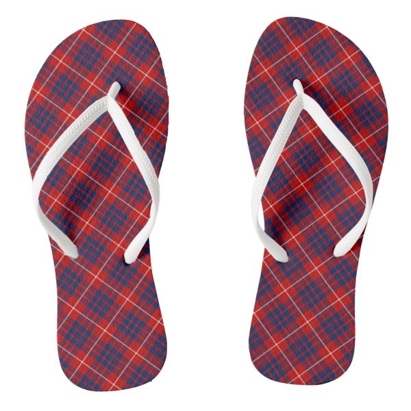 Hamilton tartan flip flops