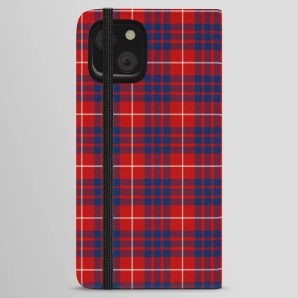 Clan Hamilton Tartan iPhone Wallet Case