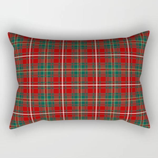 Hay tartan rectangular throw pillow