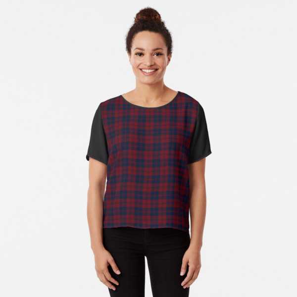 Hebridean District tartan chiffon top