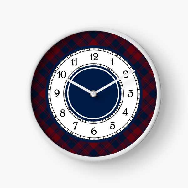 Hebridean District tartan wall clock