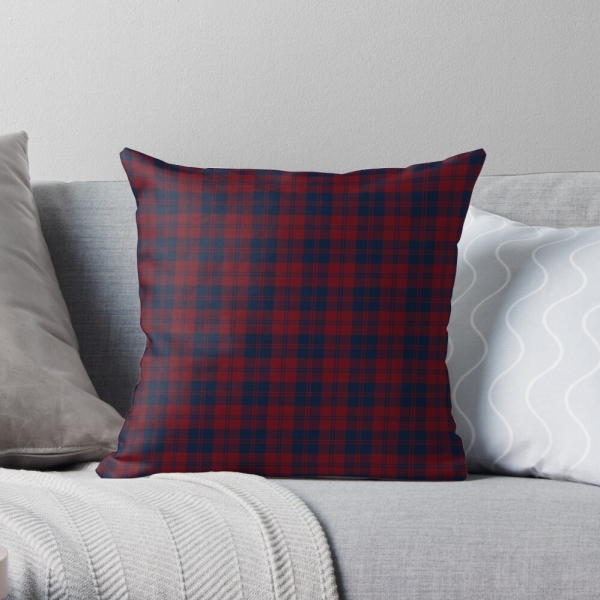 Hebridean District tartan throw pillow