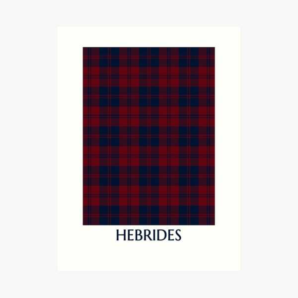 Hebridean District tartan art print