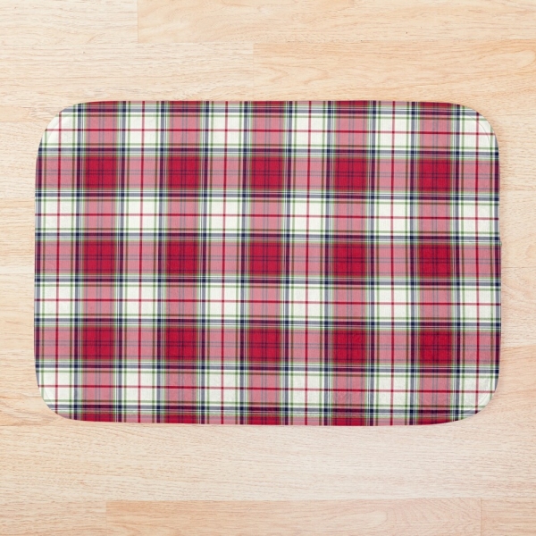 Highland Christmas plaid floor mat