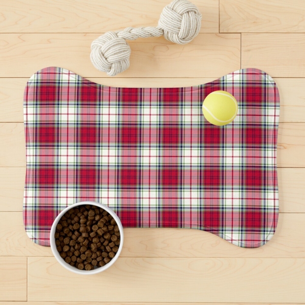 Highland Christmas plaid pet mat