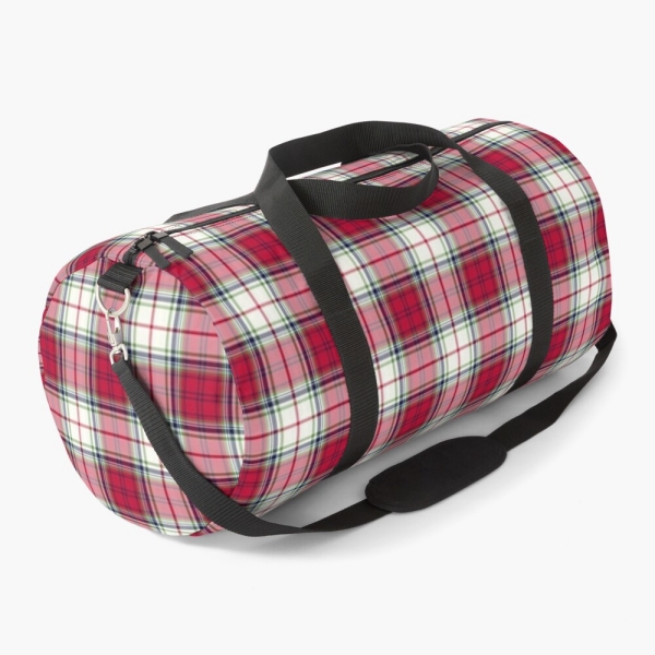 Highland Christmas plaid duffle bag