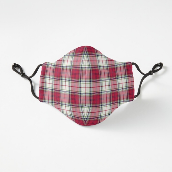 Highland Christmas plaid fitted face mask