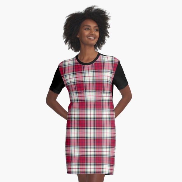 Highland Christmas plaid tee shirt dress