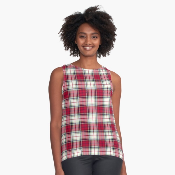 Highland Christmas plaid sleeveless top