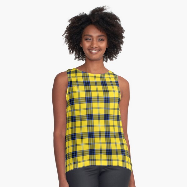 Hughes tartan sleeveless top