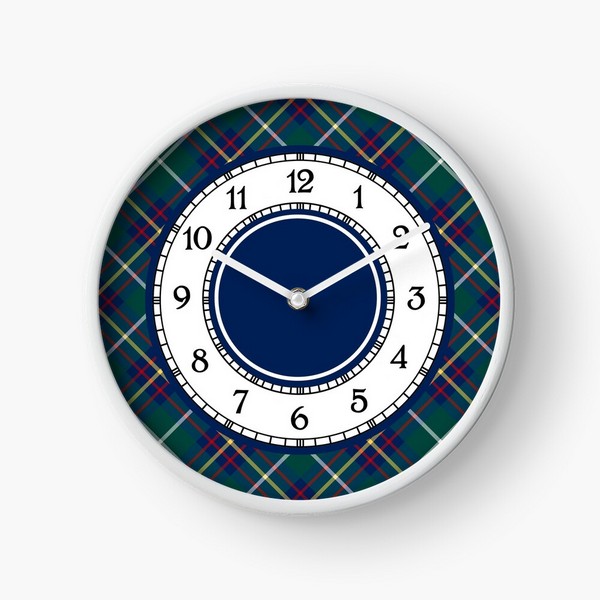 Inglis tartan wall clock