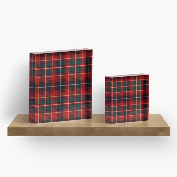 Innes tartan acrylic block