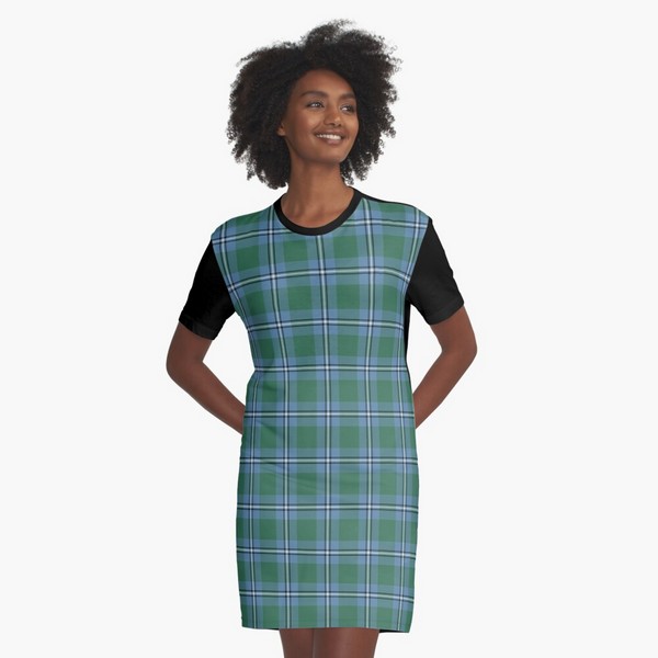 Irvine tartan tee shirt dress