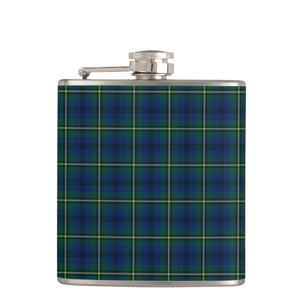 Johnston tartan hip flask