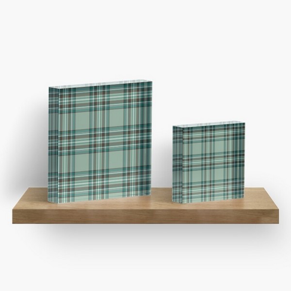 Kelly tartan acrylic block