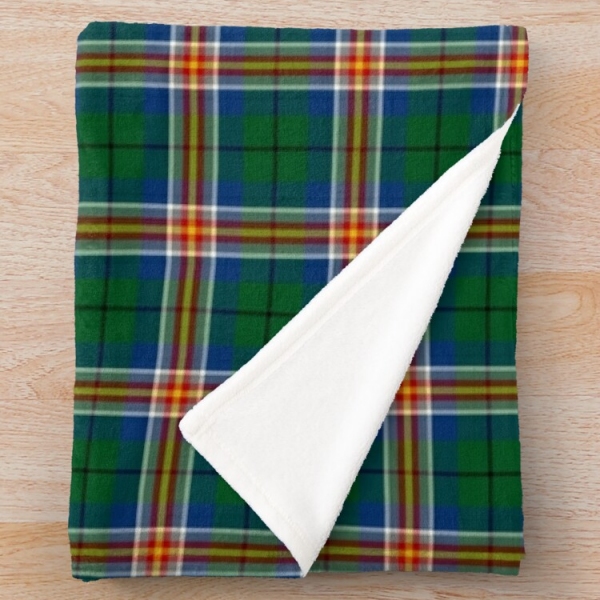 Kentucky tartan fleece throw blanket