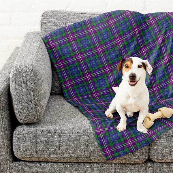 Lanarkshire tartan pet blanket