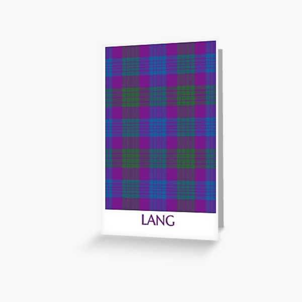 Clan Lang Tartan Card