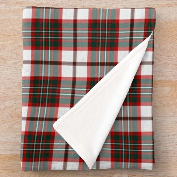 Light Christmas plaid fleece throw blanket