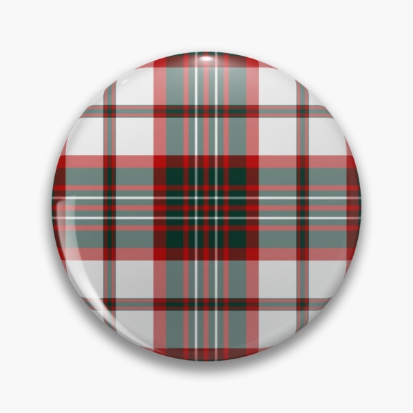 Light Christmas plaid pinback button