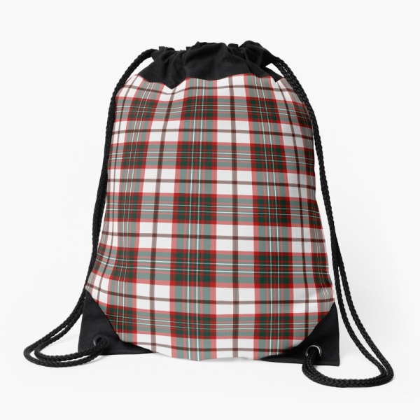 Light Christmas plaid drawstring bag