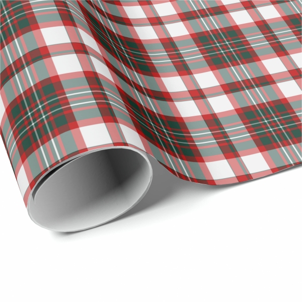 Light Christmas plaid wrapping paper