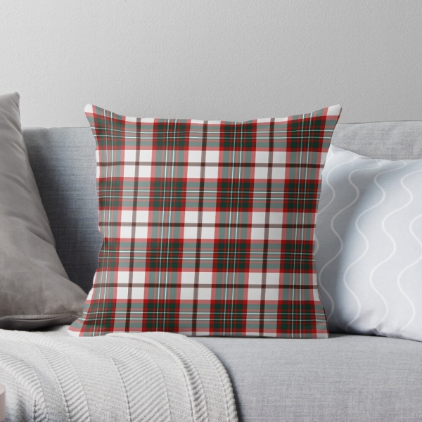 Light Christmas plaid throw pillow