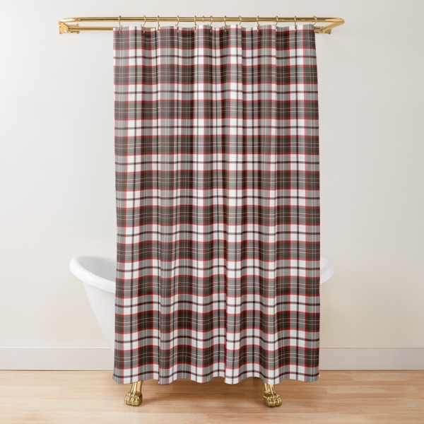 Light Christmas plaid shower curtain