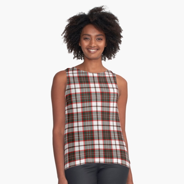 Light Christmas plaid sleeveless top