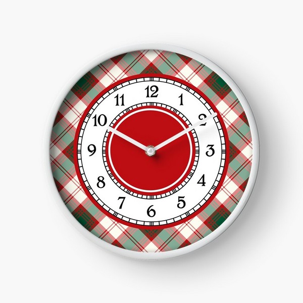 Lindsay Dress tartan wall clock