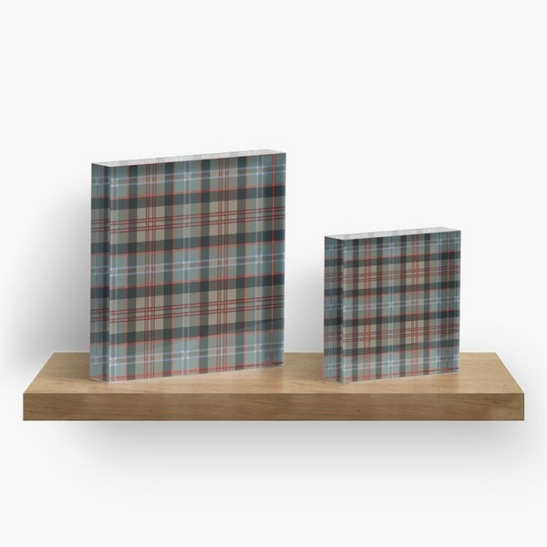 Lochaber District tartan acrylic block