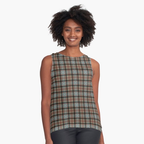 Lochaber District tartan sleeveless top