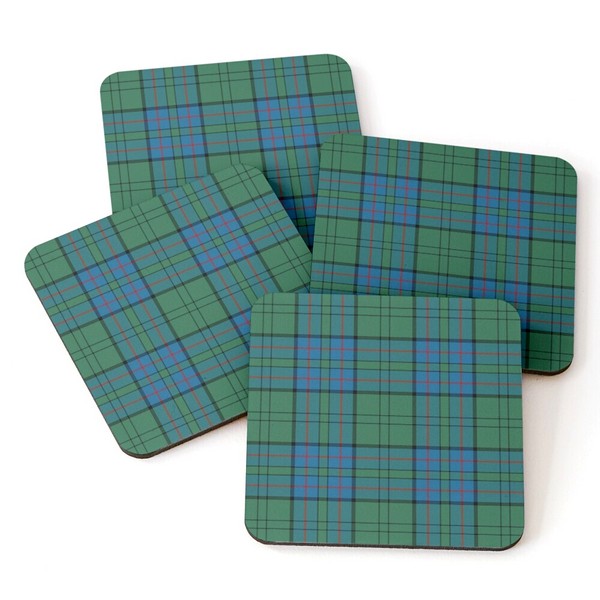 Lockhart tartan beverage coasters