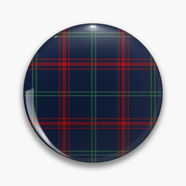 Lynch tartan pinback button