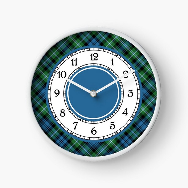 Clan Lyon Tartan Wall Clock