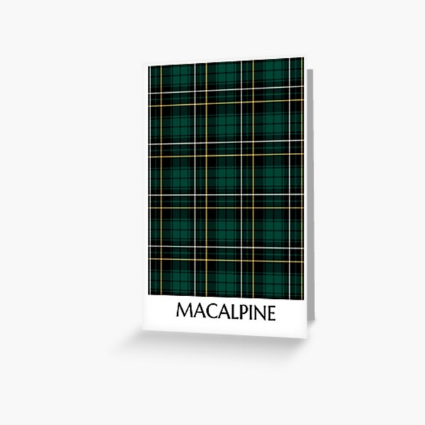 Clan MacAlpine Tartan Card