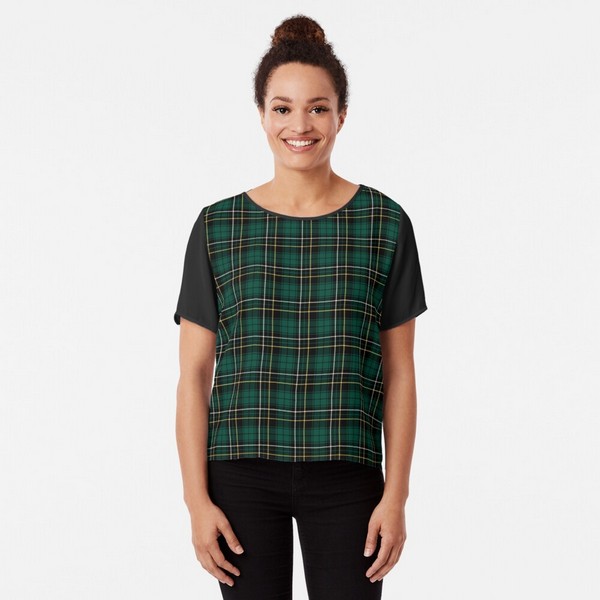 MacAlpine tartan chiffon top