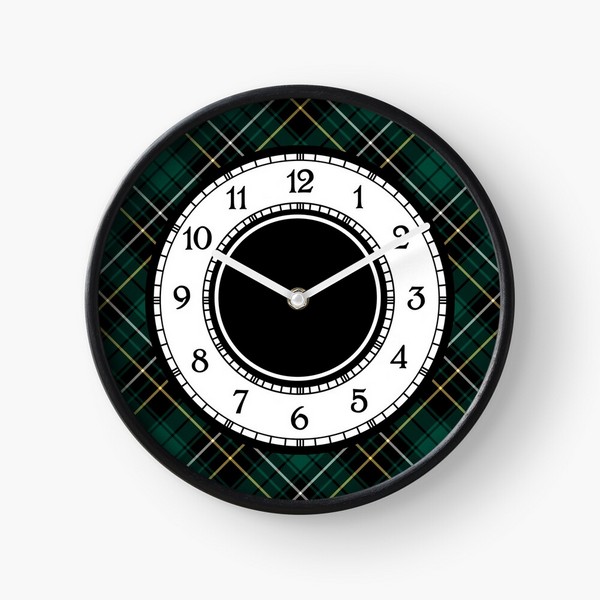 MacAlpine tartan wall clock