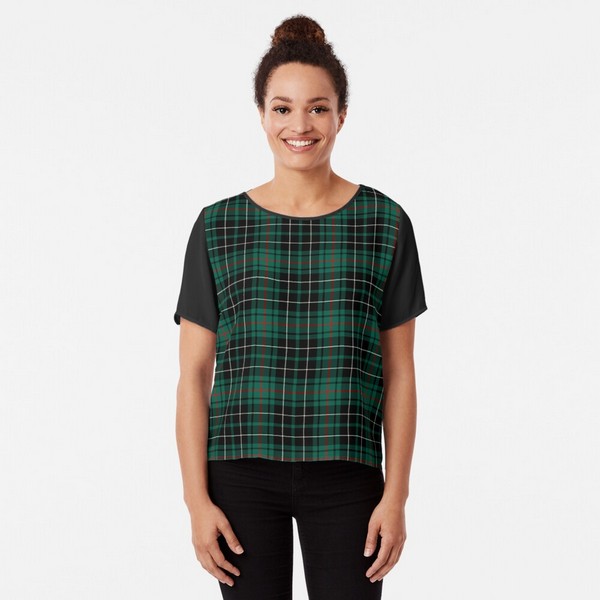 MacAulay Hunting tartan chiffon top