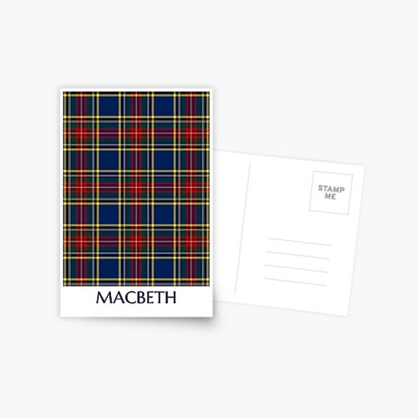 Clan MacBeth Tartan Postcard