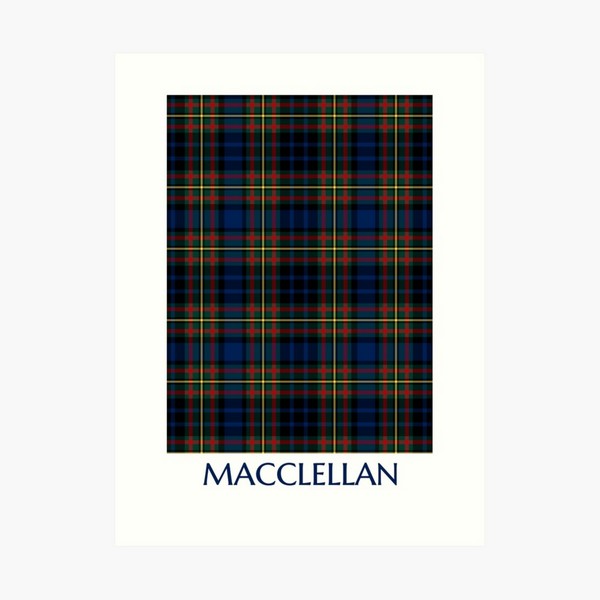 Clan MacClellan Tartan Print