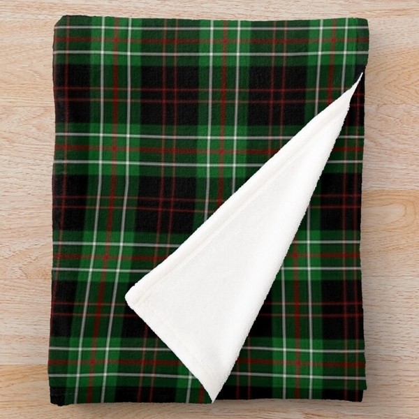 MacDiarmid tartan fleece throw blanket