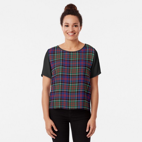 MacDonald of Clanranald tartan chiffon top