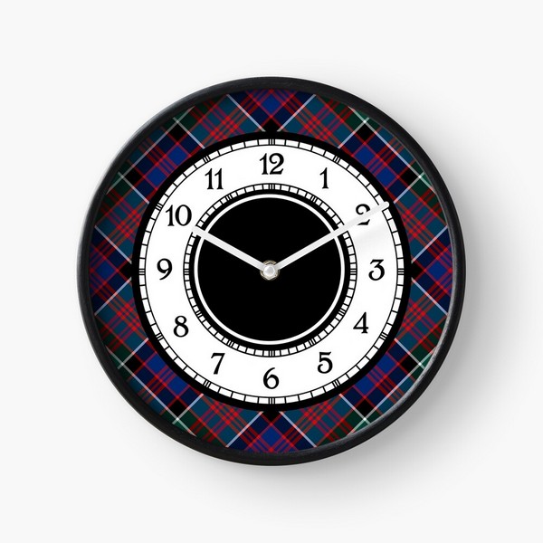 MacDonald of Clanranald tartan wall clock