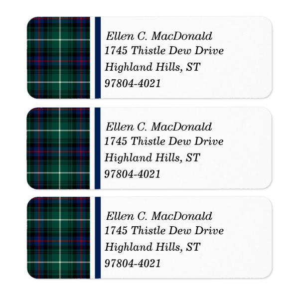 Clan MacDonald Tartan Labels