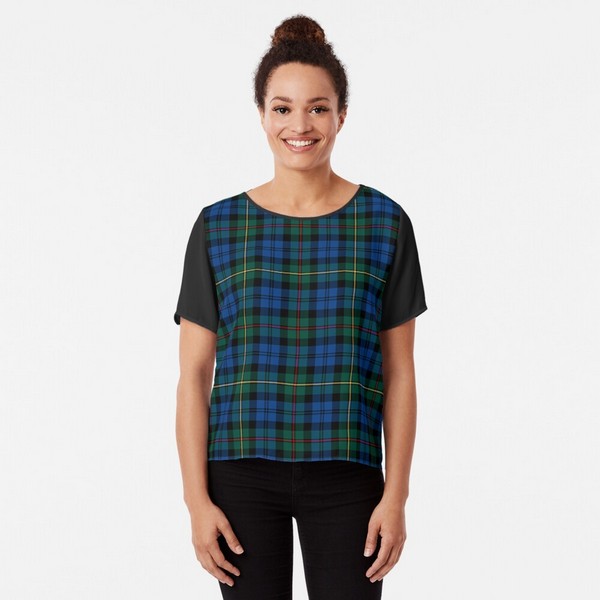 MacEwan tartan chiffon top