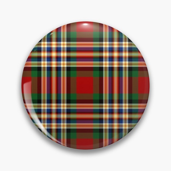 MacGill tartan pinback button