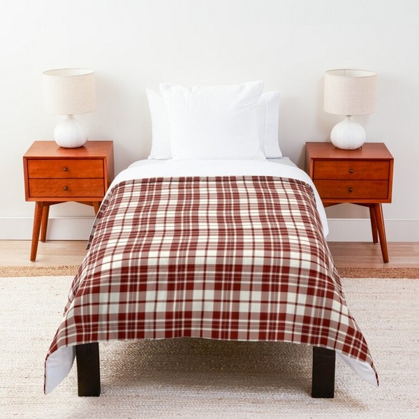 MacGregor Burgundy Dress tartan comforter