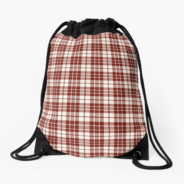 MacGregor Burgundy Dress tartan drawstring bag